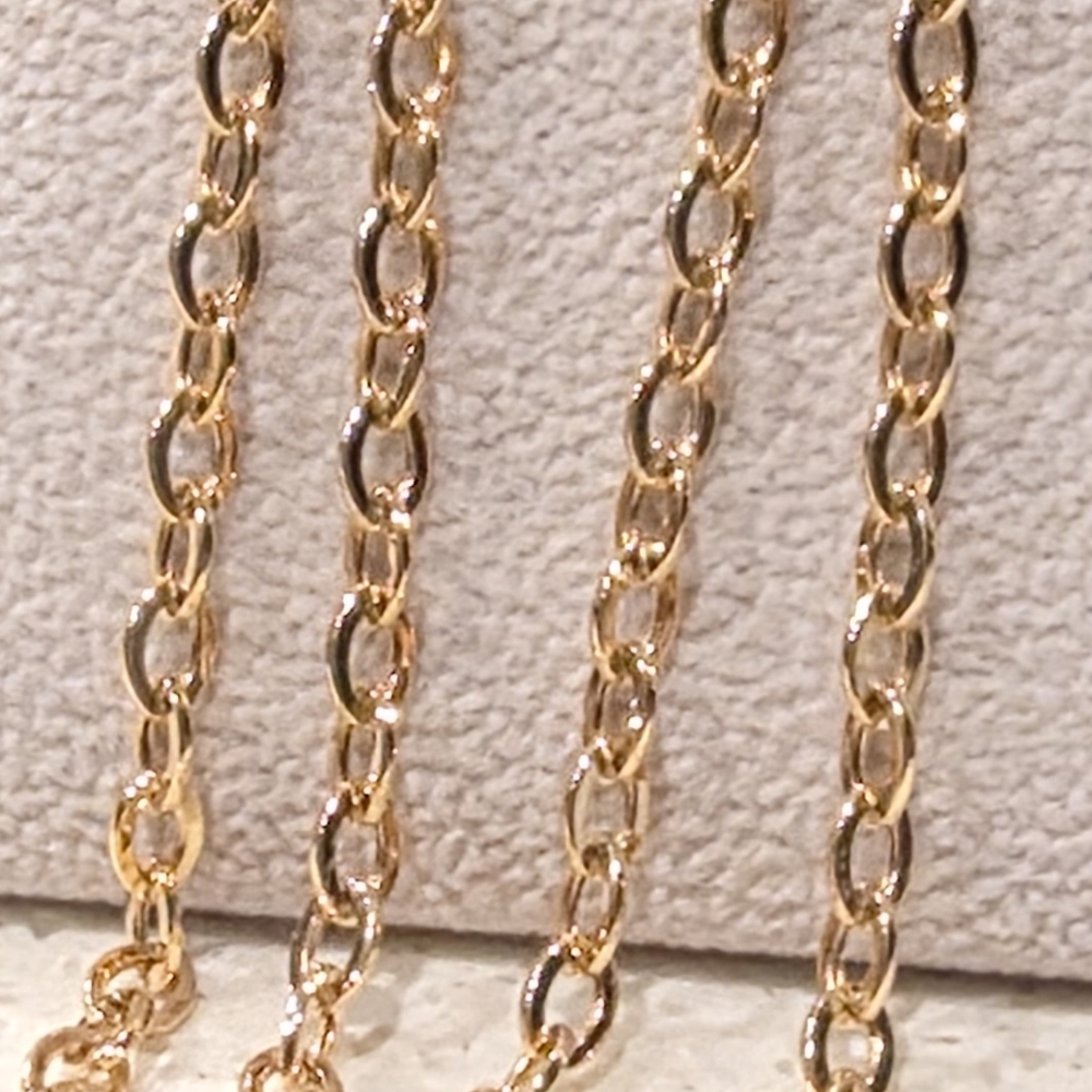 18k Real Gold Chain Necklace - image 2